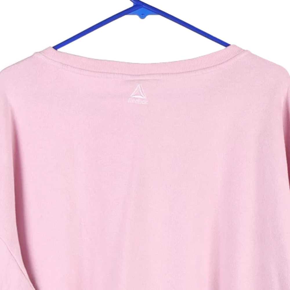 Reebok Spellout Sweatshirt - 2XL Pink Cotton Blend - image 5