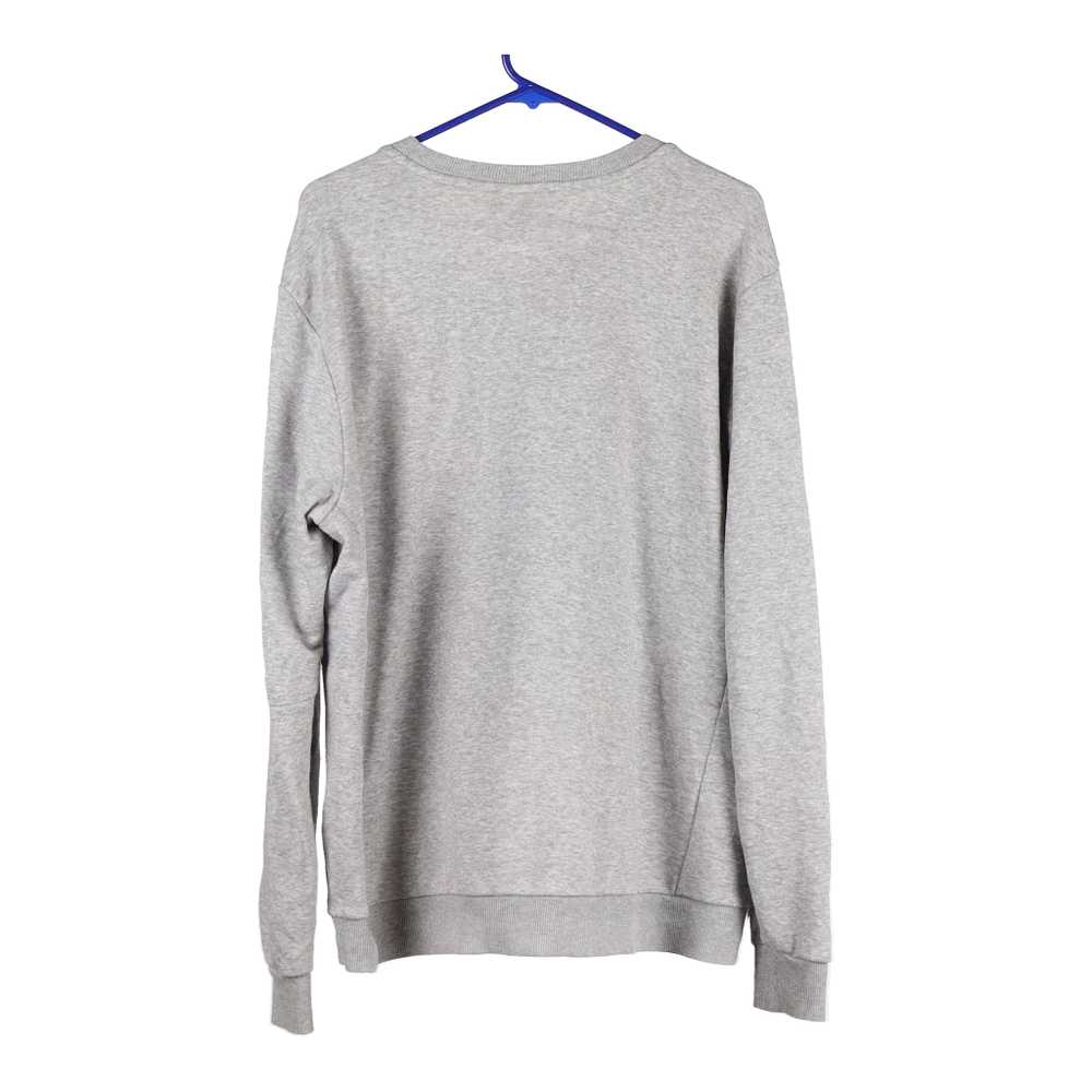 Adidas Spellout Sweatshirt - Large Grey Cotton Bl… - image 2