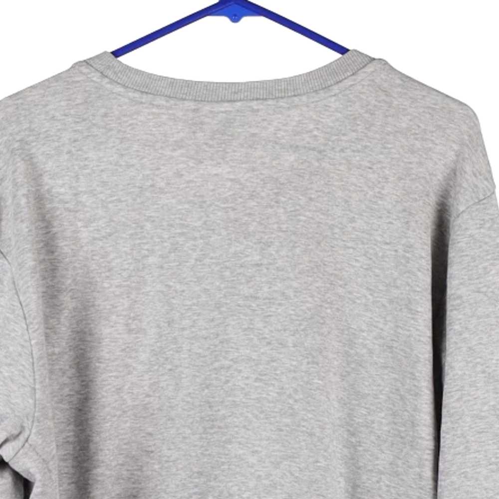 Adidas Spellout Sweatshirt - Large Grey Cotton Bl… - image 5