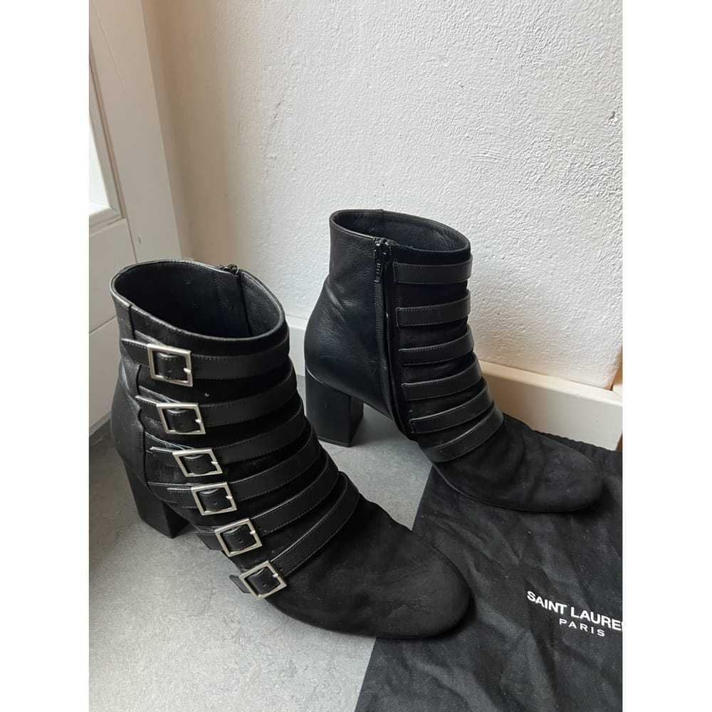 Saint Laurent Leather biker boots - image 3