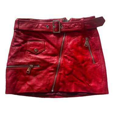 Manokhi Leather mini skirt