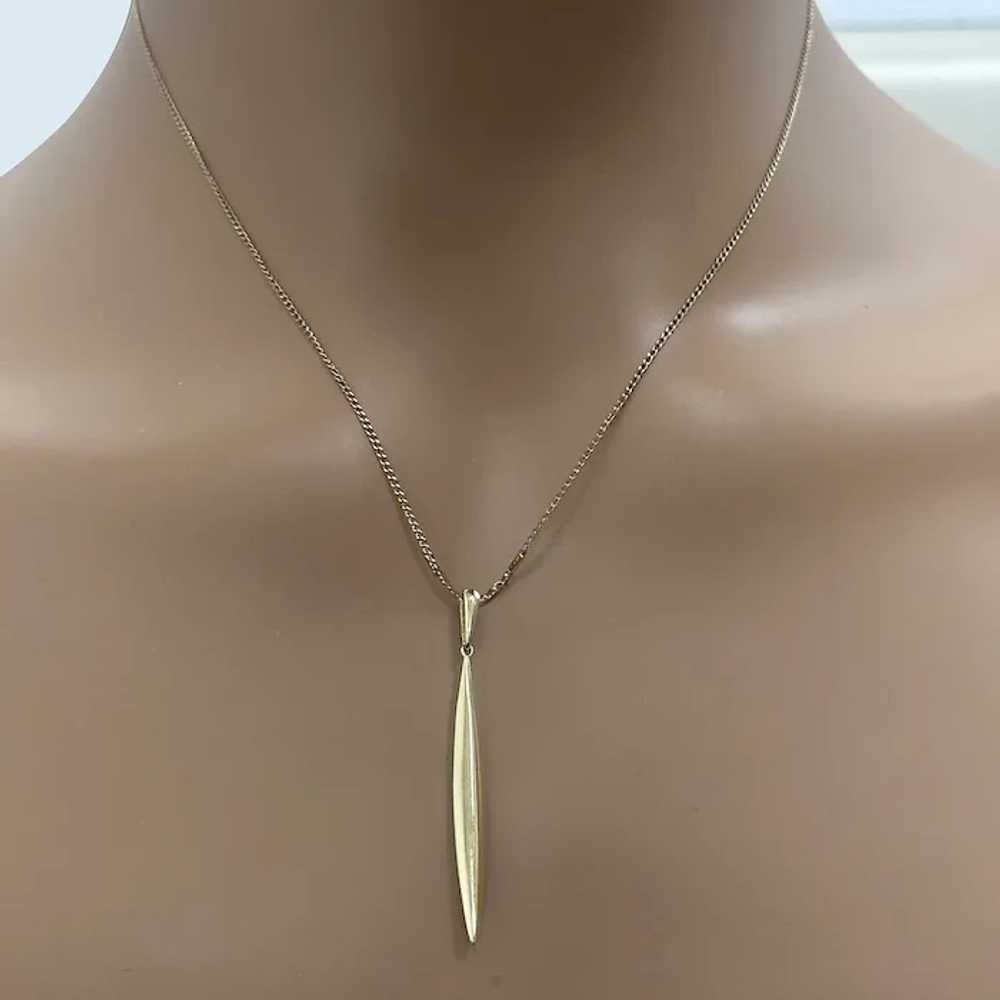 Tiffany & Co. Feather Pendant Charm 18K Yellow Go… - image 3