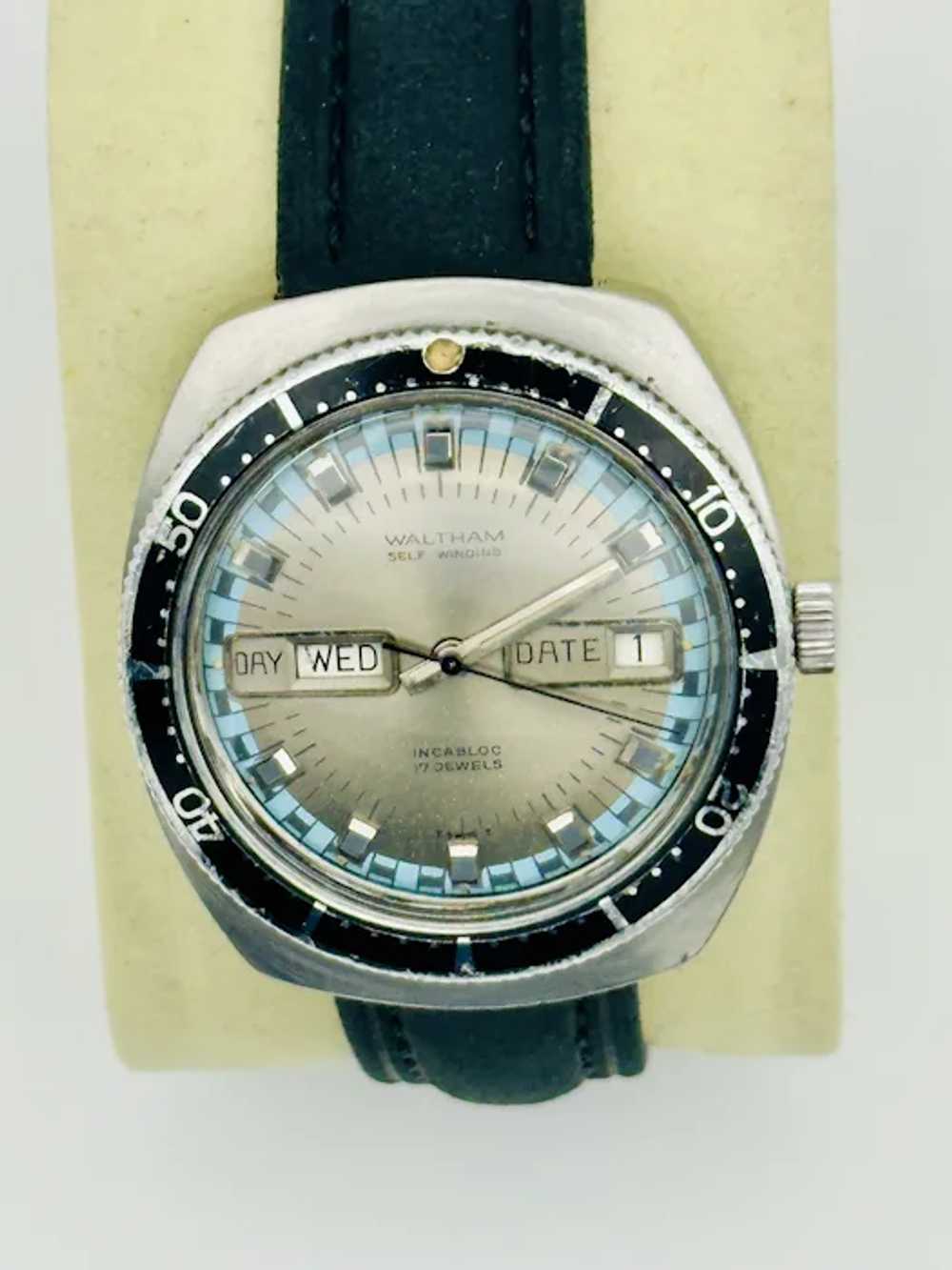 1960’s Waltham Rally Day Date Divers Watch Automa… - image 2