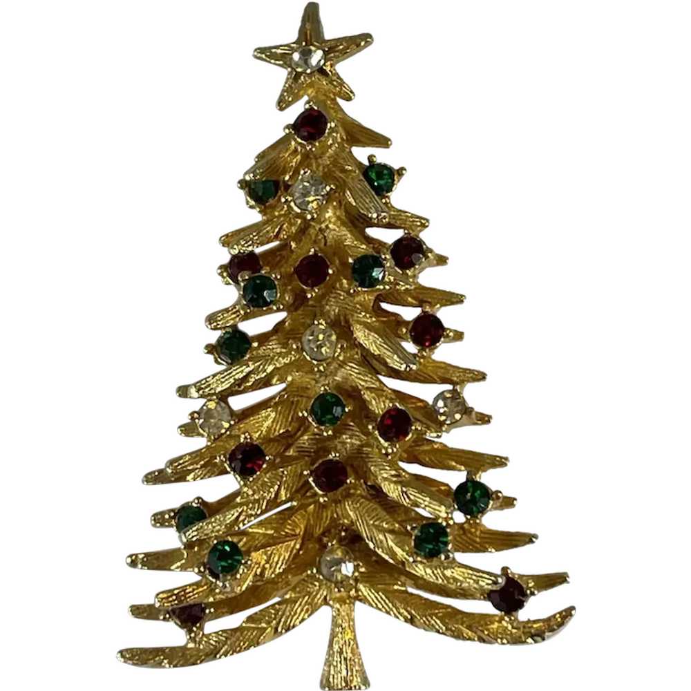 ART Three Dimensional Rhinestone Christmas Tree P… - image 1