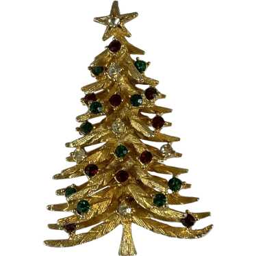 ART Three Dimensional Rhinestone Christmas Tree Pi