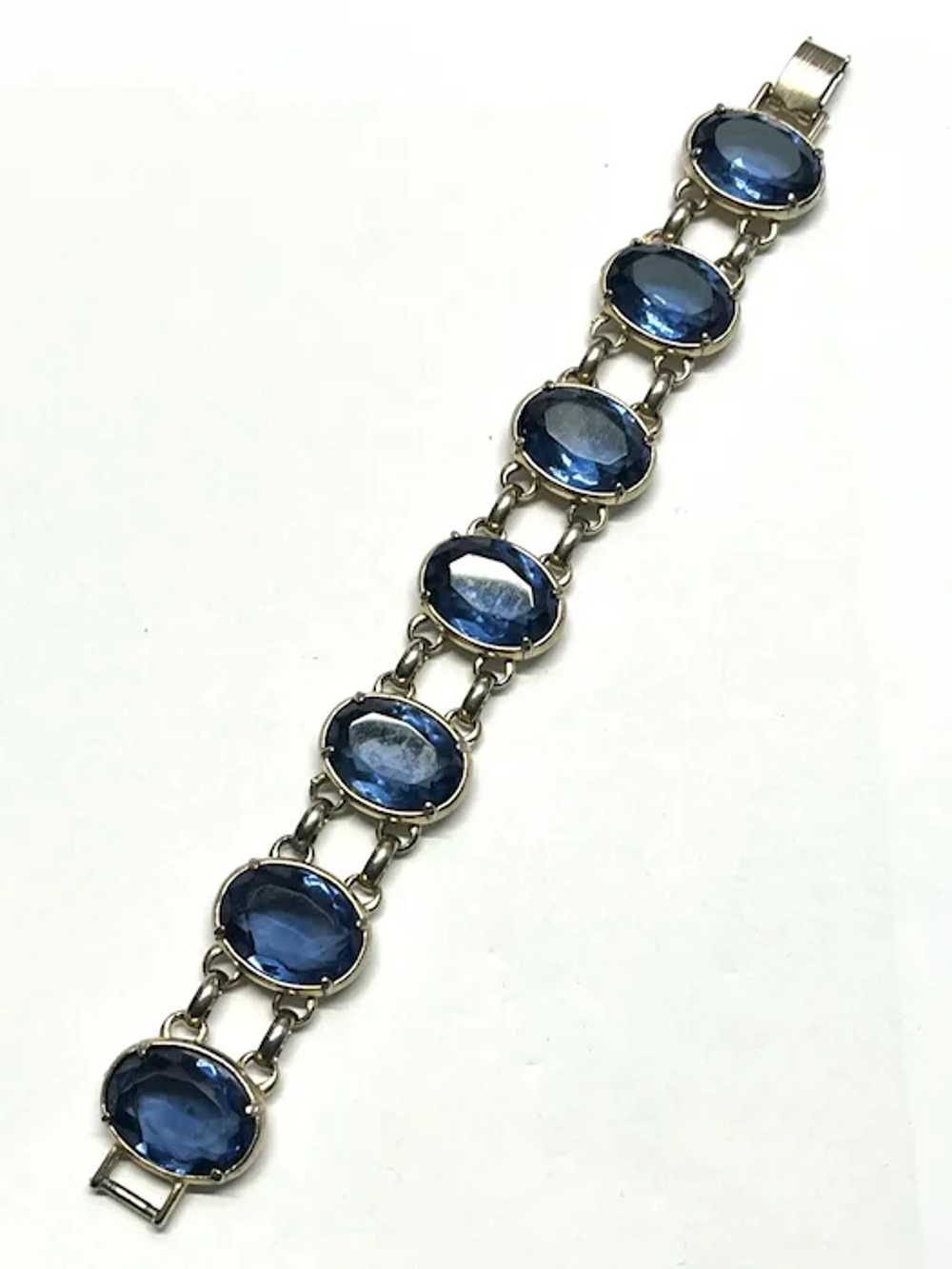 Estate Blue Glass Bracelet - image 6