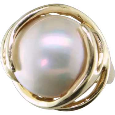 14K Yellow Gold Mabe Pearl Ring