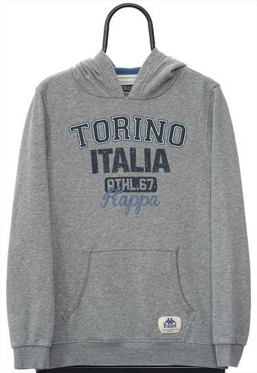 Vintage Kappa Torino Italia Graphic Grey Hoodie W… - image 1