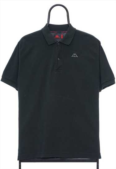 Vintage Kappa Black Logo Polo Shirt Mens - image 1