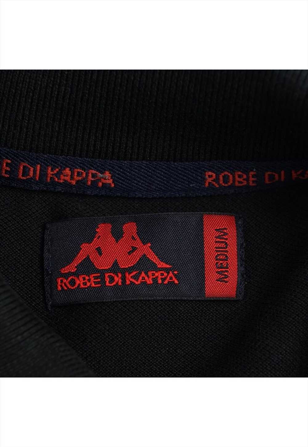 Vintage Kappa Black Logo Polo Shirt Mens - image 4