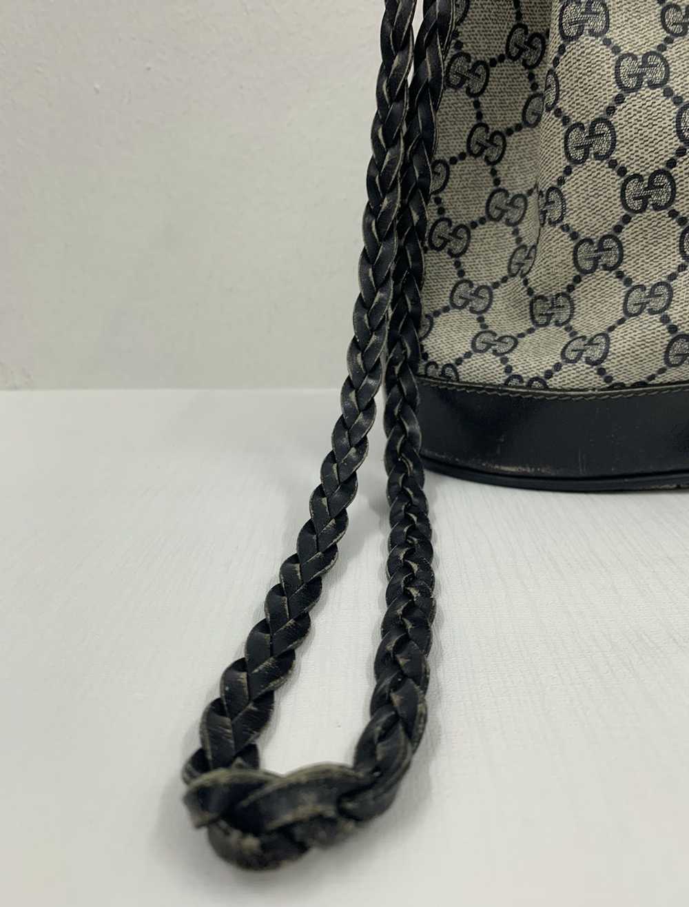 Gucci Vintage GUCCI monogram double GG Bucket Bag - image 2