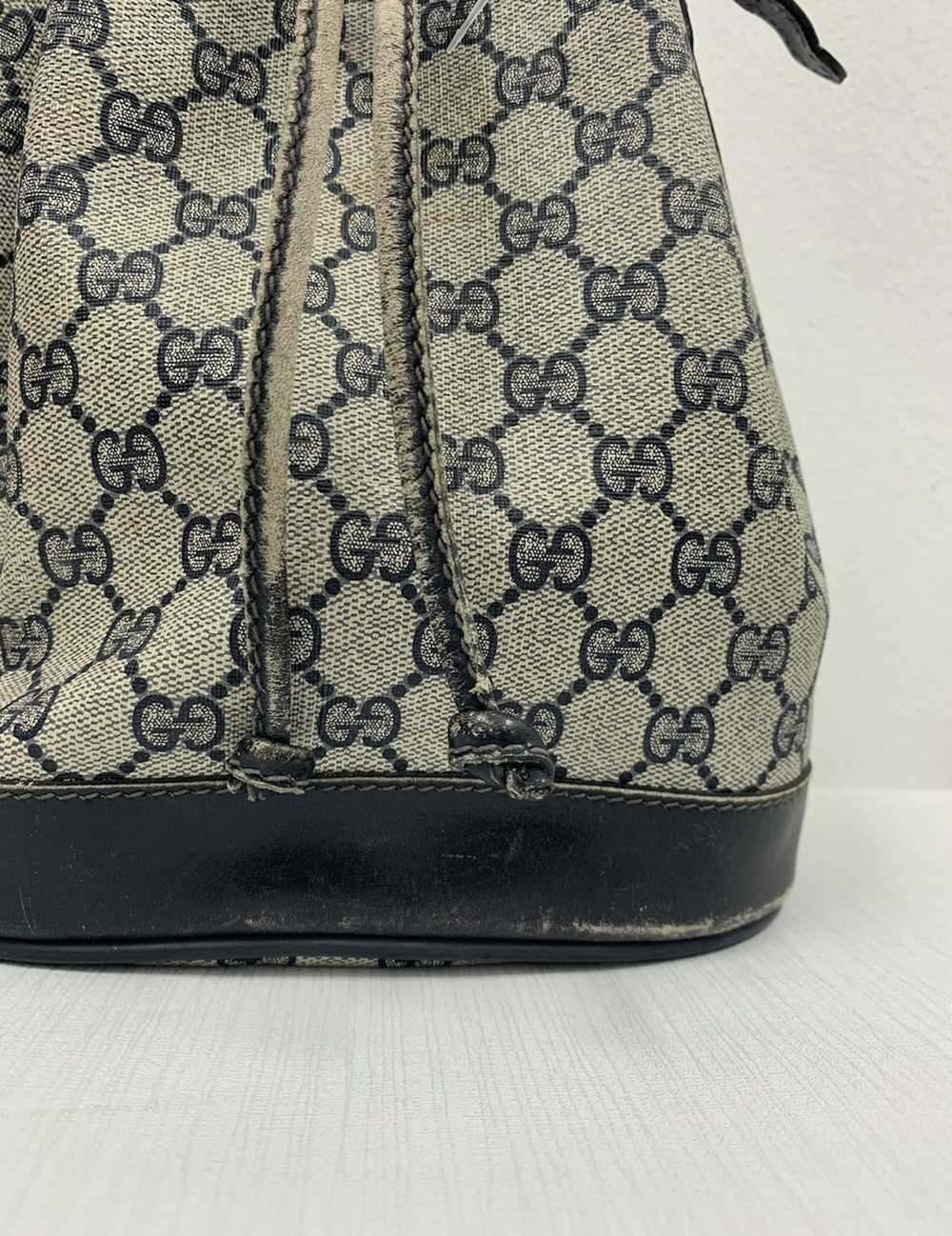 Gucci Vintage GUCCI monogram double GG Bucket Bag - image 4