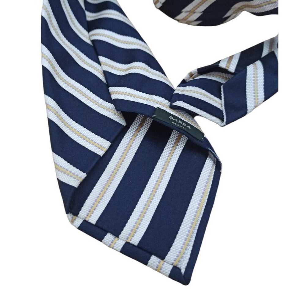 Barba Napoli BARBA NAPOLI 7FOLD Striped Silk Tie … - image 7