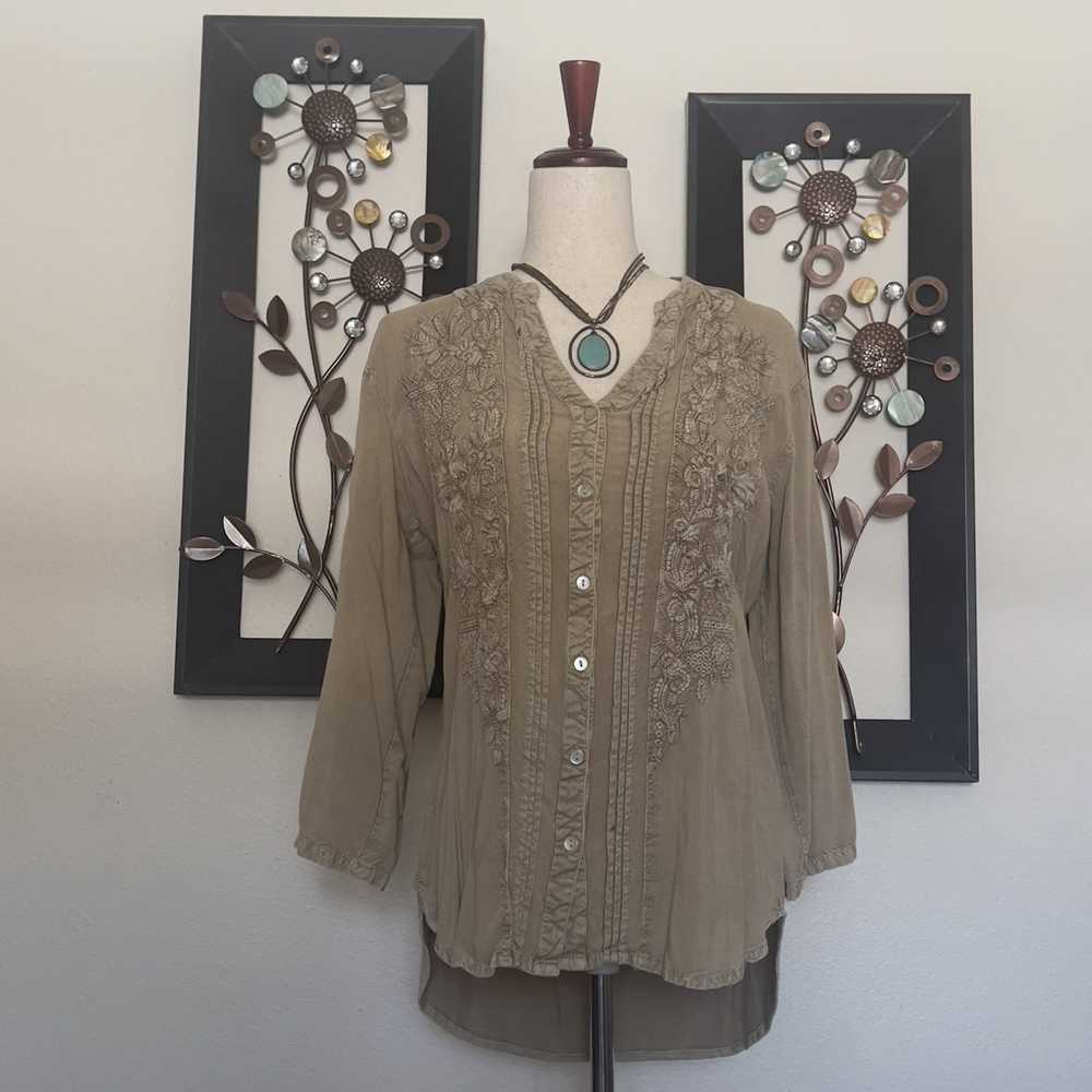 Other Solitaire By Ravi Khosla Anthropology Blouse - image 1