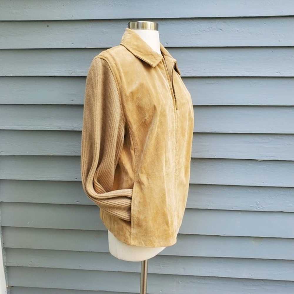 Vintage Vintage 70s Western Boho Camel Tan Suede … - image 4