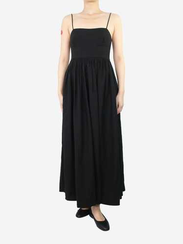 MATTEAU Black spaghetti-strap square-neck maxi dre