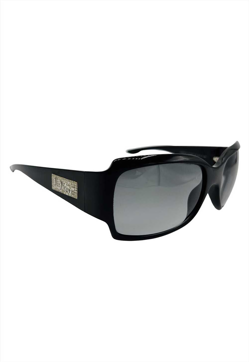 Christian Dior Sunglasses Black Square Logo Vinta… - image 3