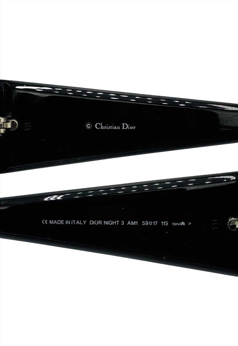 Christian Dior Sunglasses Black Square Logo Vinta… - image 4