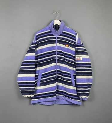 Vintage vtg ellesse brand reversable fleece jacket, Men's Fashion