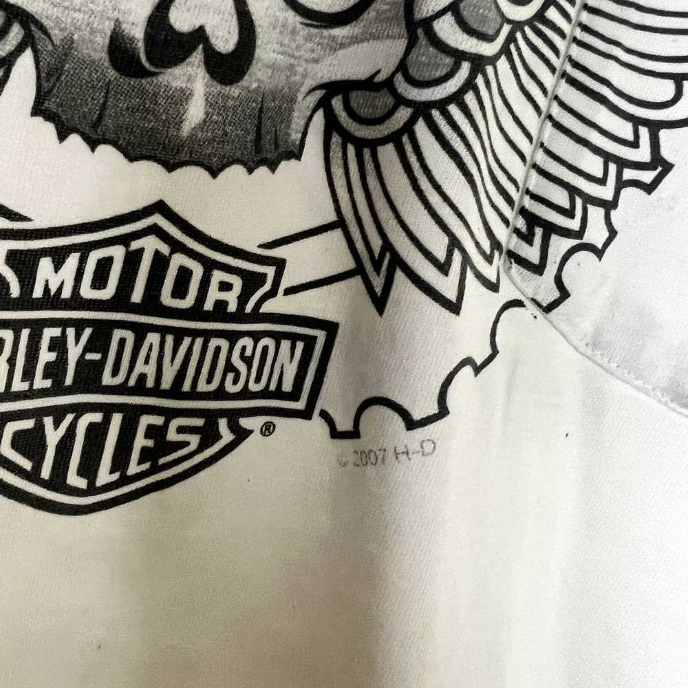 Harley Davidson Trashed Harley Davidson Y2K White… - image 4