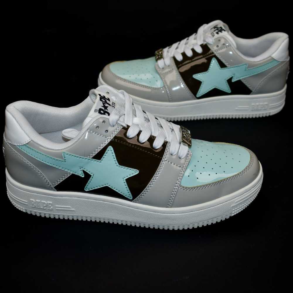 Bape Bapesta Low Patent Leather 'Tiffany' Blue/Gr… - image 3