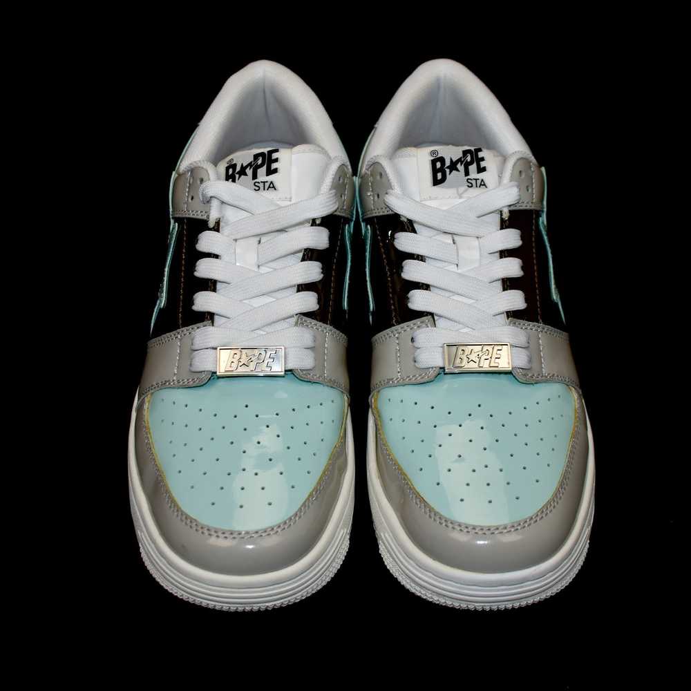 Bape Bapesta Low Patent Leather 'Tiffany' Blue/Gr… - image 5