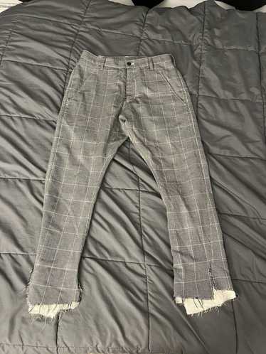 Sulvam Sulvam Grey Plaid Pants - image 1