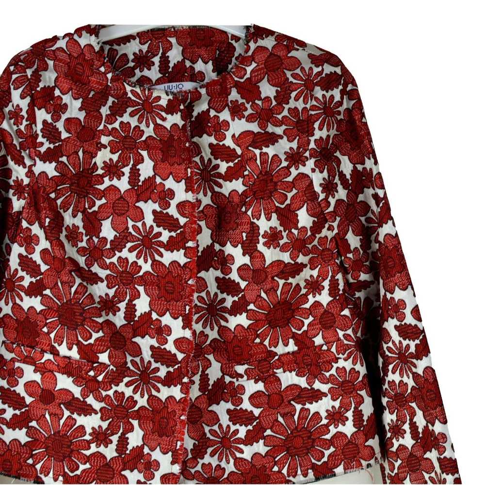 Liu-Jo Liu Jo Jeans Red Floral Women's Blazer siz… - image 3