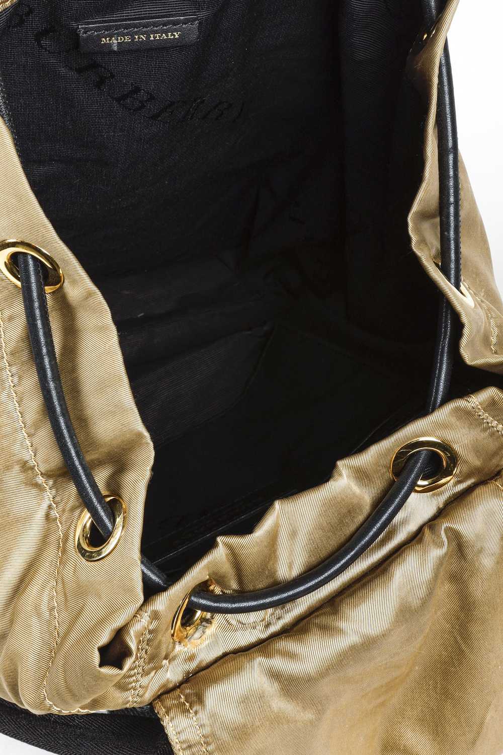 Burberry Burberry Gold/Black Nylon Rucksack - image 12