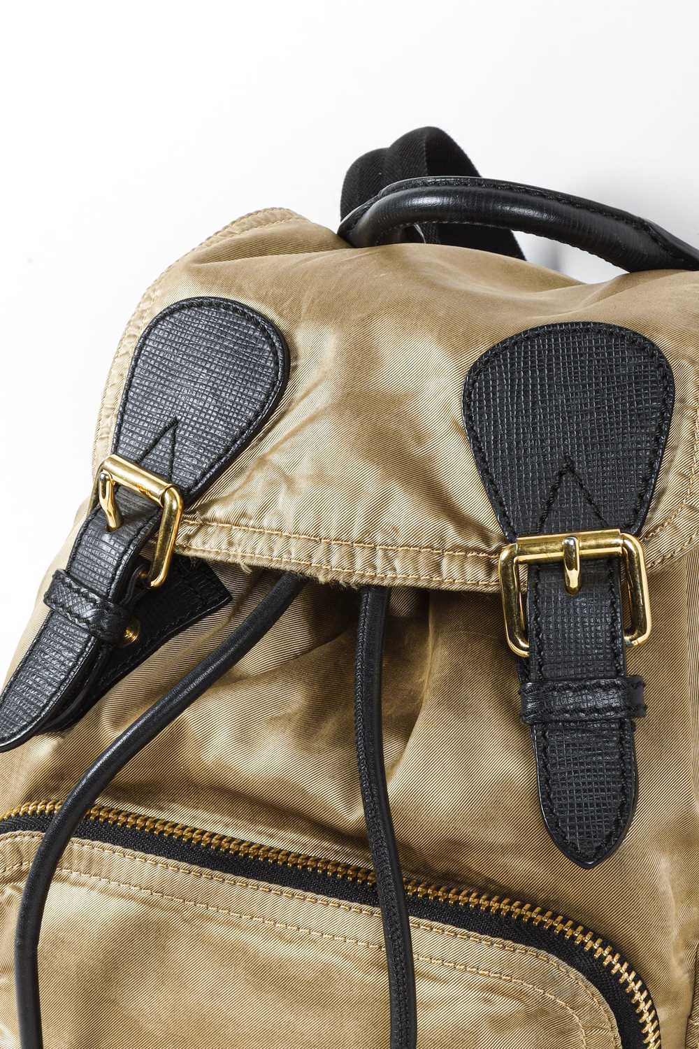 Burberry Burberry Gold/Black Nylon Rucksack - image 8