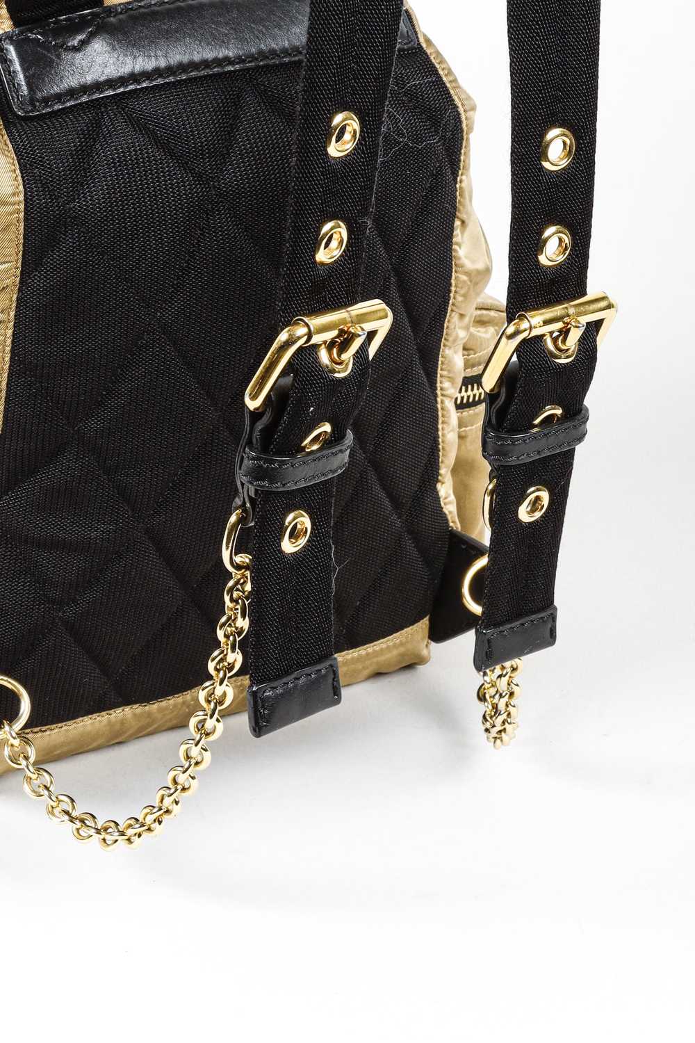 Burberry Burberry Gold/Black Nylon Rucksack - image 9