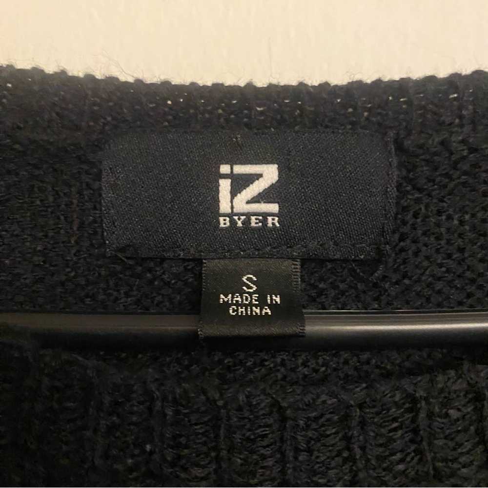 Izod IZ Byer Sheath Mini Knit Black Long Sleeve D… - image 6