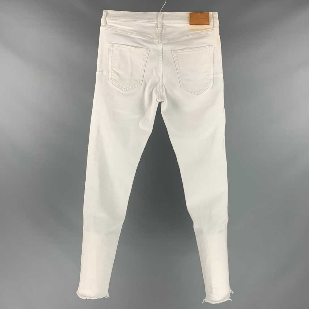 Purple Brand White Cotton Lycra Button Fly Jeans - image 2