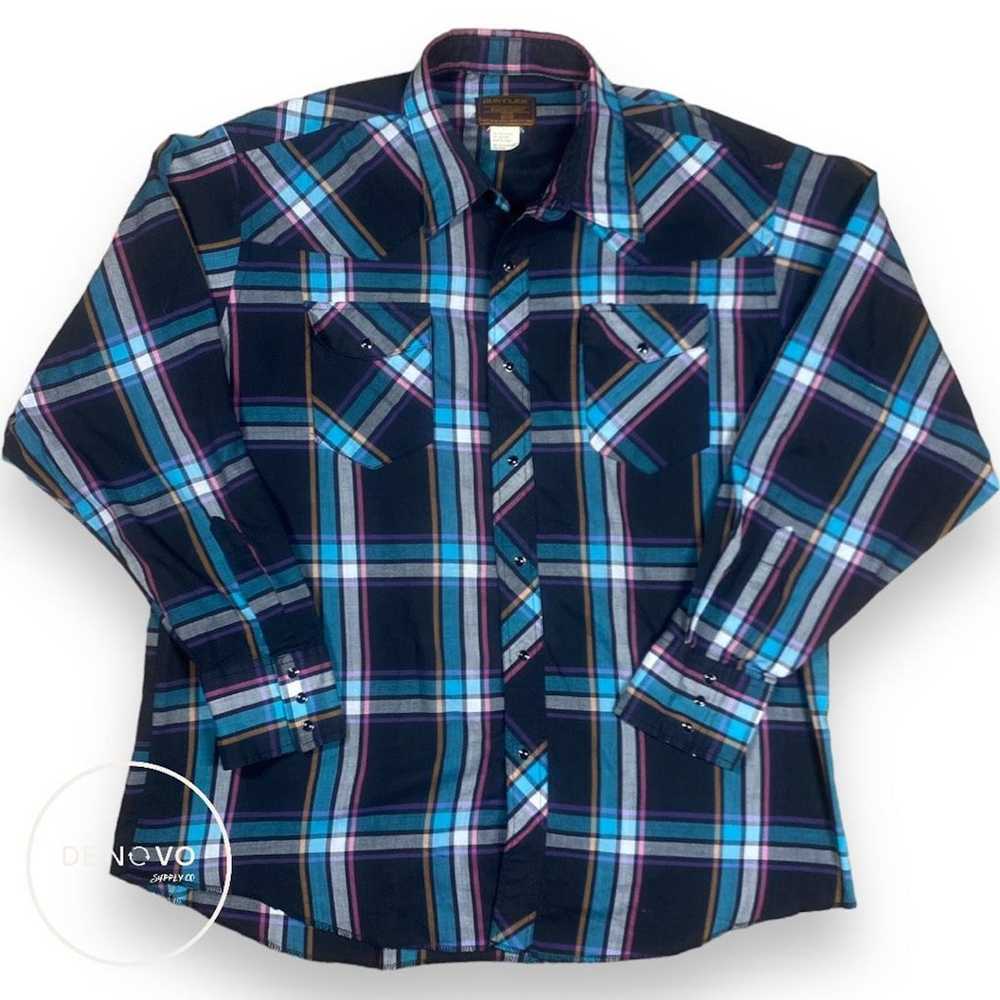 Rustler Rustler Men’s Plaid Vintage Button Up Shi… - image 1