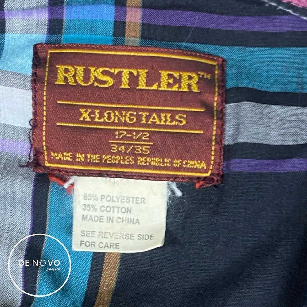 Rustler Rustler Men’s Plaid Vintage Button Up Shi… - image 2