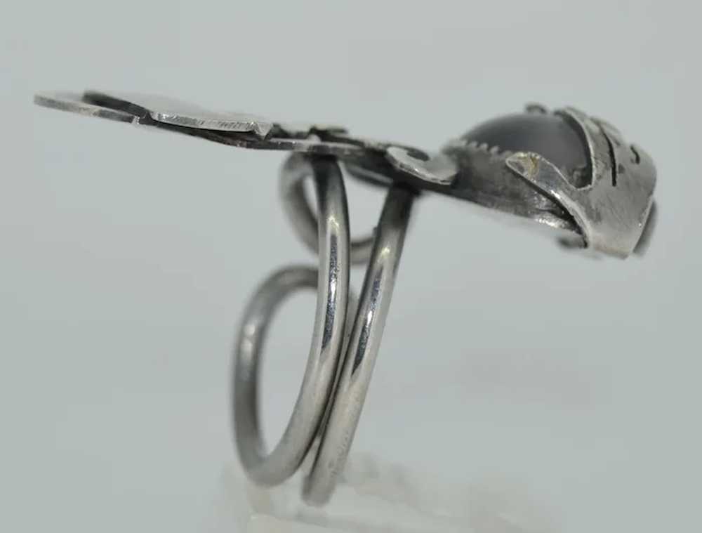 Sterling Silver Genie & Crystal Ball Ring - image 6