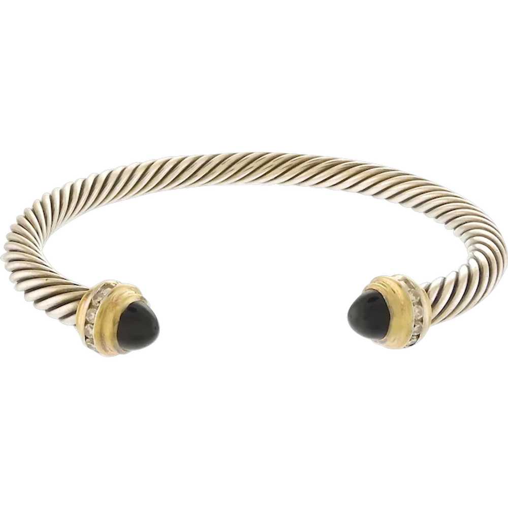 Vintage David Yurman 5mm Cable Bracelet with Diam… - image 1