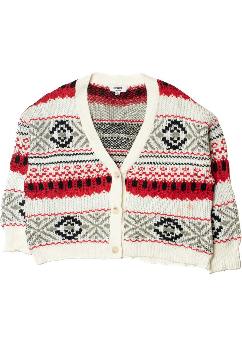 BB Dakota Geometric Pattern Cardigan Sweater - image 1