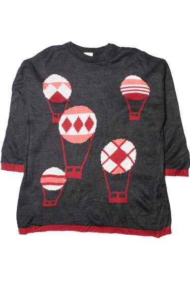 Vintage Hot Air Balloon 80s Sweater - image 1