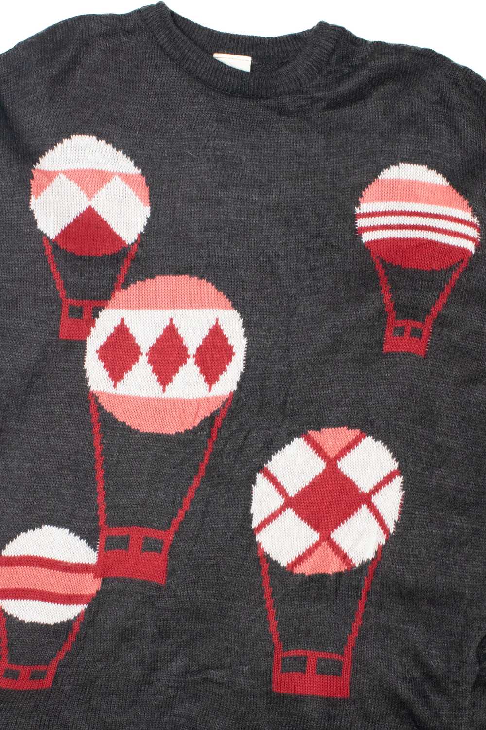 Vintage Hot Air Balloon 80s Sweater - image 2