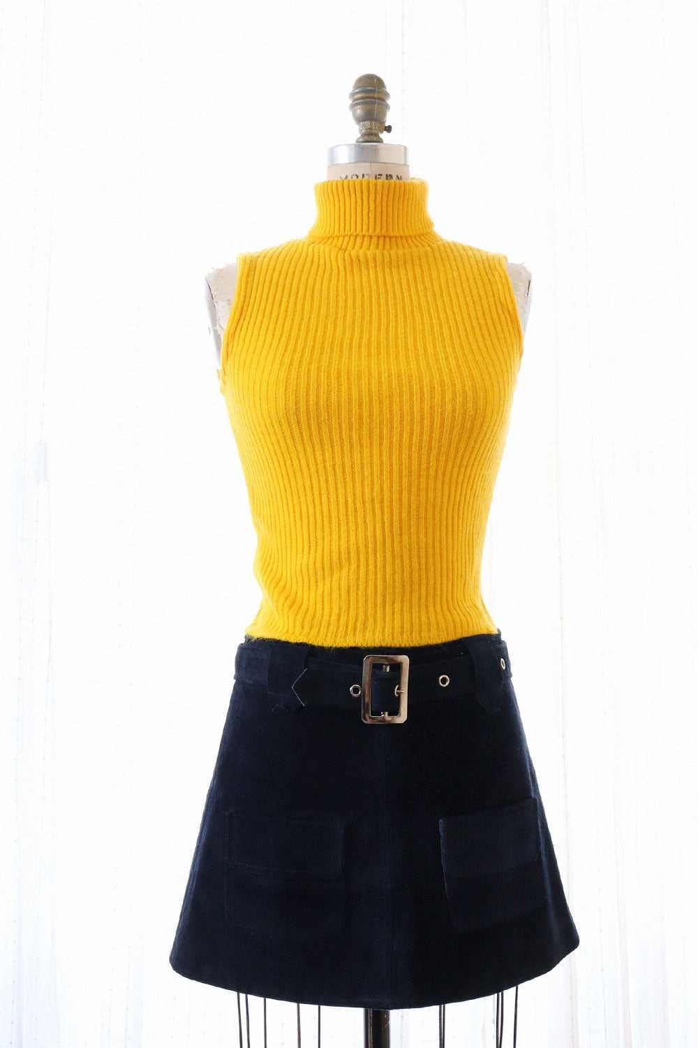 Sunshine Yellow Ribbed Twinset S/M - image 5