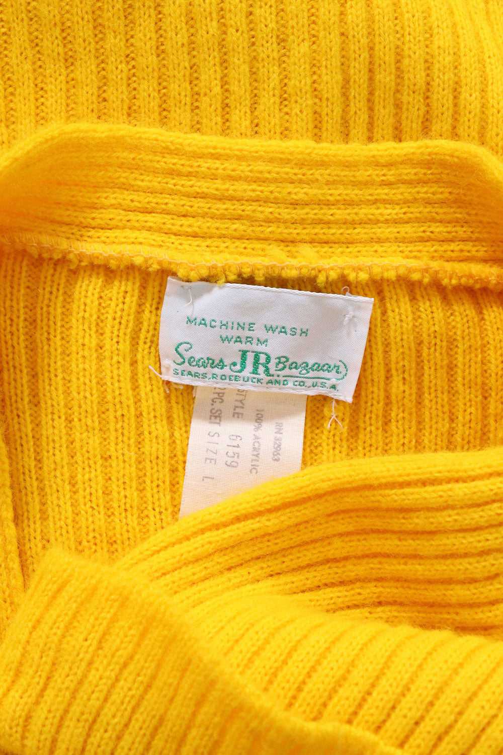 Sunshine Yellow Ribbed Twinset S/M - image 7