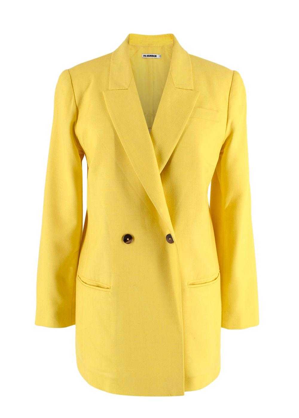 Managed by hewi Jil Sander Yellow Oversized Wool … - image 1