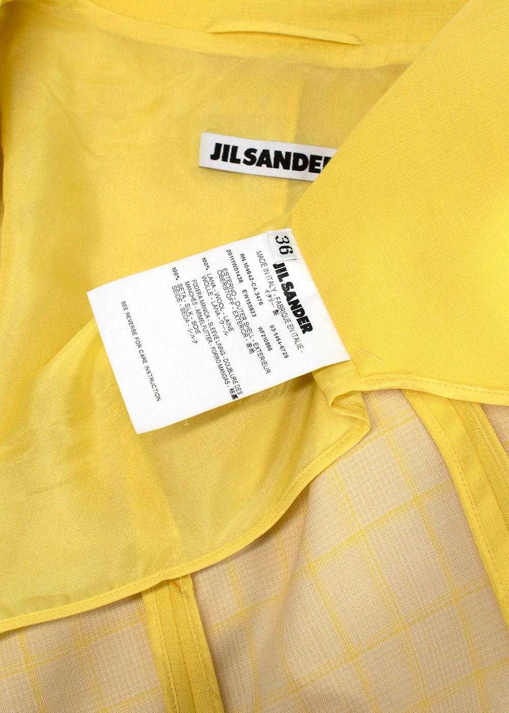 Managed by hewi Jil Sander Yellow Oversized Wool … - image 3