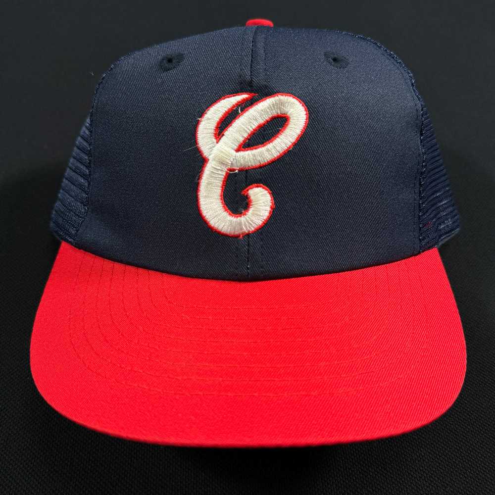 Vintage Cleveland Indians Mesh Snapback Hat - image 1