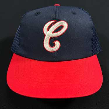 Vintage Cleveland Indians Mesh Snapback Hat - image 1