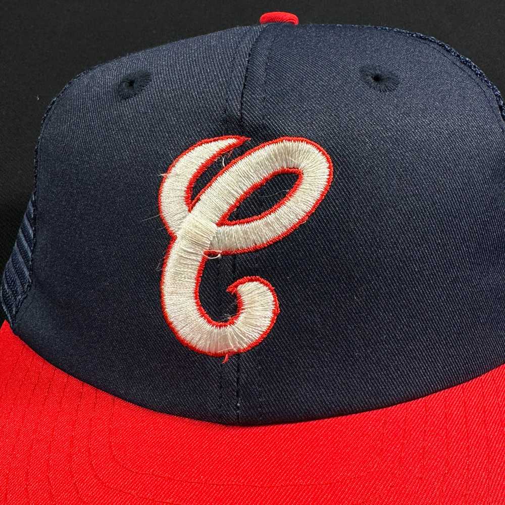 Vintage Cleveland Indians Mesh Snapback Hat - image 2