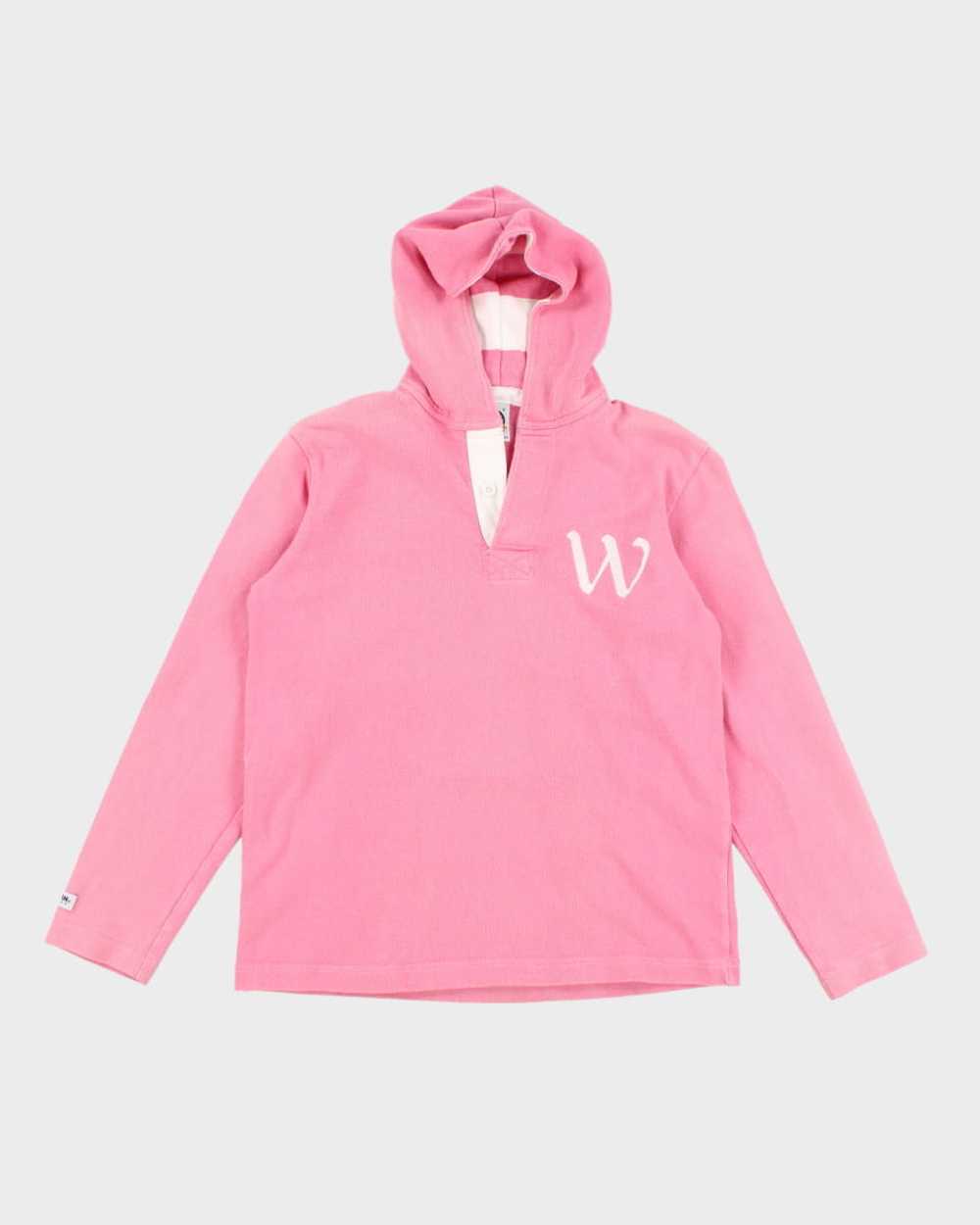 Vintage 90s Barbarian Pink Rugby Hoodie - L - image 1