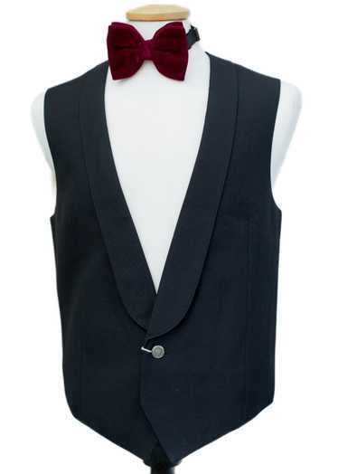 Midnight Blue Shawl Collar Wool Waistcoat • Austri