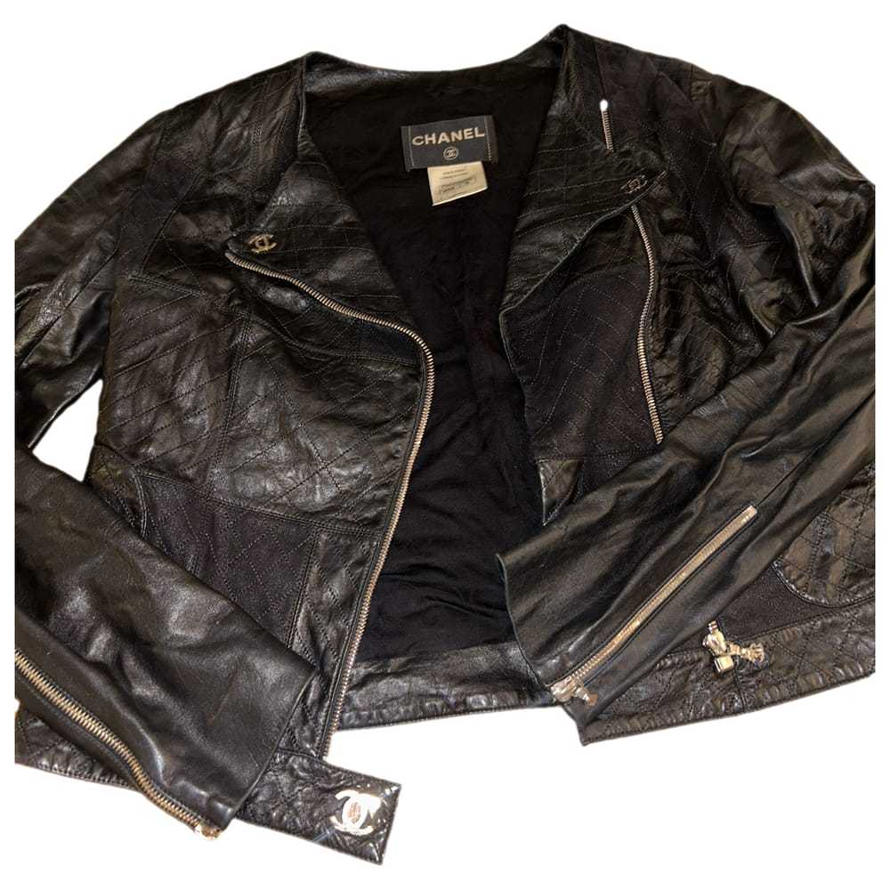 Chanel Leather biker jacket - image 1
